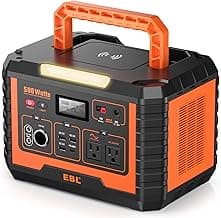 EBL Portable Power Station 500, 110V/500W Solar Generator(Surge 1000W), 519.4Wh Backup Lithium Battery for Outdoor Home Emergency