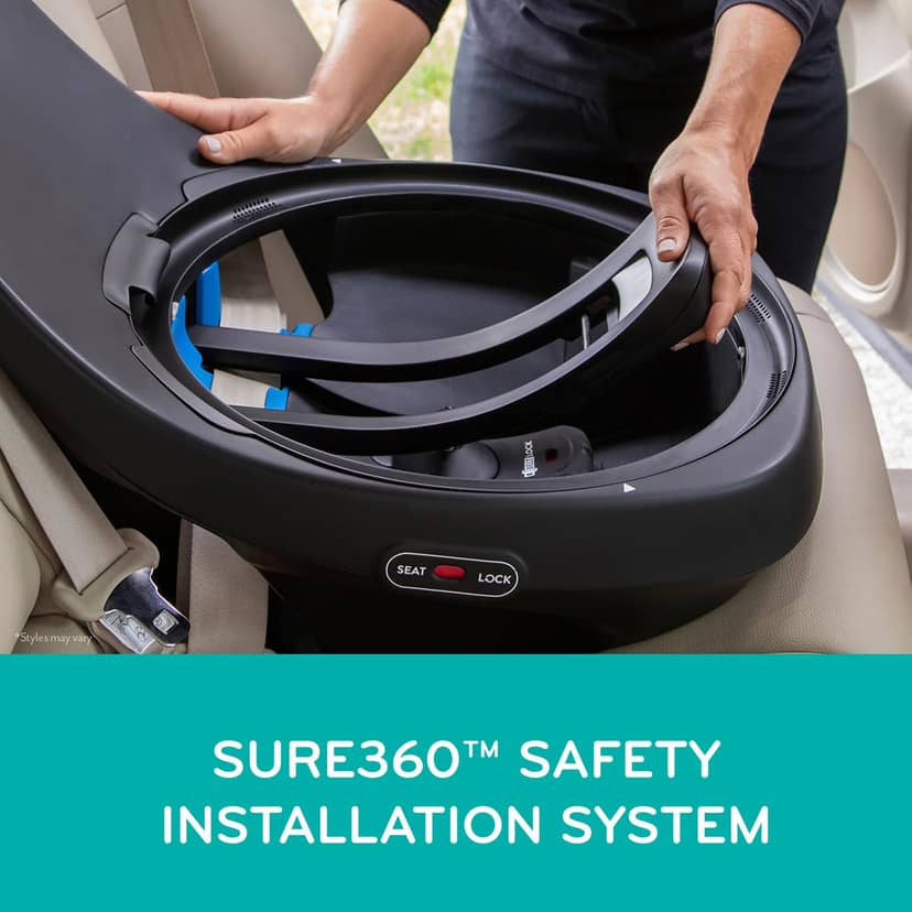 Evenflo Revolve360 Extend All-in-One Rotational Car Seat with Quick Clean Cover (Revere Gray)