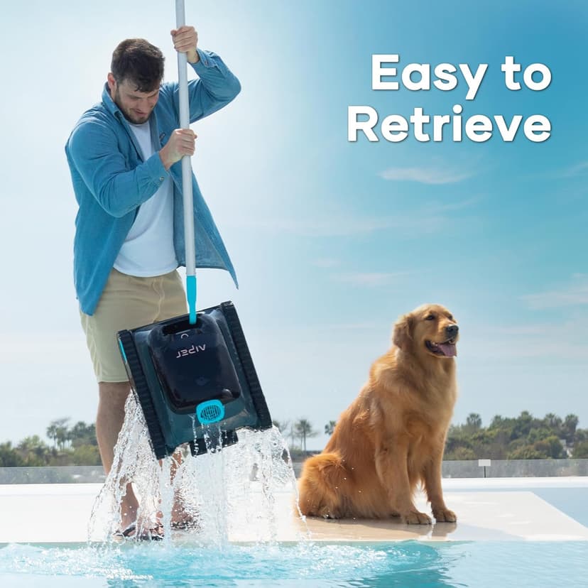 AIPER Scuba S1 Cordless Robotic Pool Cleaner, Wall & Waterline & Floor Cleaning, Smart Navigation, Superior Mobility, Four Cleaning Modes, for Inground Pools up to 1600 sq.ft (Renewed)