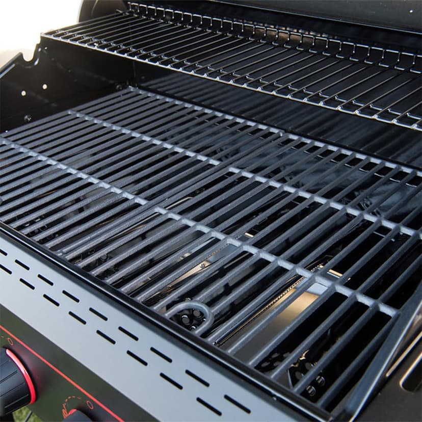 720-0982 5 Burner Propane Barbecue Gas Grill, Side Shelves with Hooks, for Outdoor Cooking, Patio, Garden Barbecue Grill, 50000 BTUs, Open Chart, Black