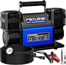Offroad Air Compressor, 12.35CFM Dual Cylinder Portable Air Inflator, 12V 150 PSI Heavy Duty Tire Inflator Pump for Truck Tires, 4x4 Vehicle, RV, Motorcycle