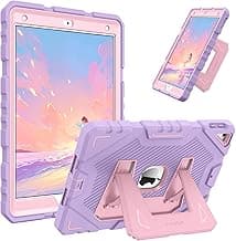 Fintie Case for iPad 9th Generation (2021) / 8th Generation (2020) / 7th Gen (2019) 10.2 Inch, Fully-Body Rugged Heavy Duty Shockproof Protective Case with Built-in Kickstand for Kids, Purple