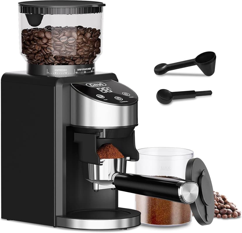 Gevi Conical Burr Coffee Grinder, Adjustable Burr Mill with 35 Precise Grind Settings, Anti-Static, Coffee Grinder Electric for Espresso/Drip/Percolator/French Press/American/Turkish Coffee Makers