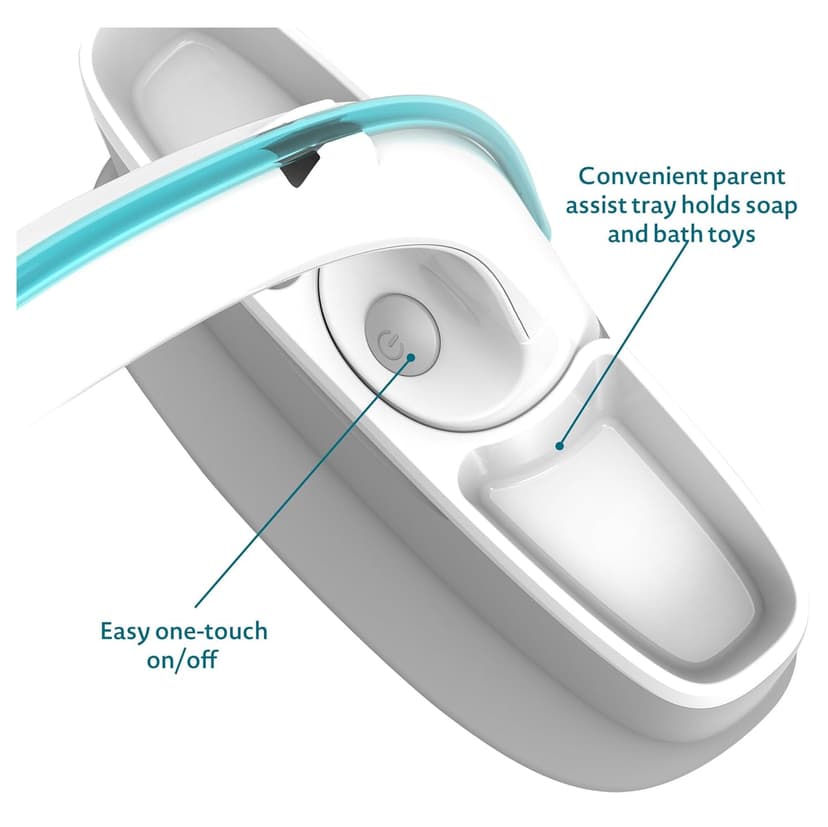 The First Years Rain Shower Baby Bath Tub Set - Includes Convertible Bath Tub and Sling with Soothing Spray - Baby Bath Seat and Spa for Newborn to Toddler - Baby Bath Essentials