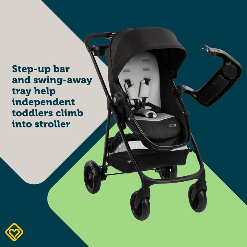 Safety 1st Grow and Go Flex 8-in-1 Car Seat Stroller Combo, Baby Stroller Travel Systems for Infants 4-30 lbs, Stroller and Carseat Combo Set, Foundry