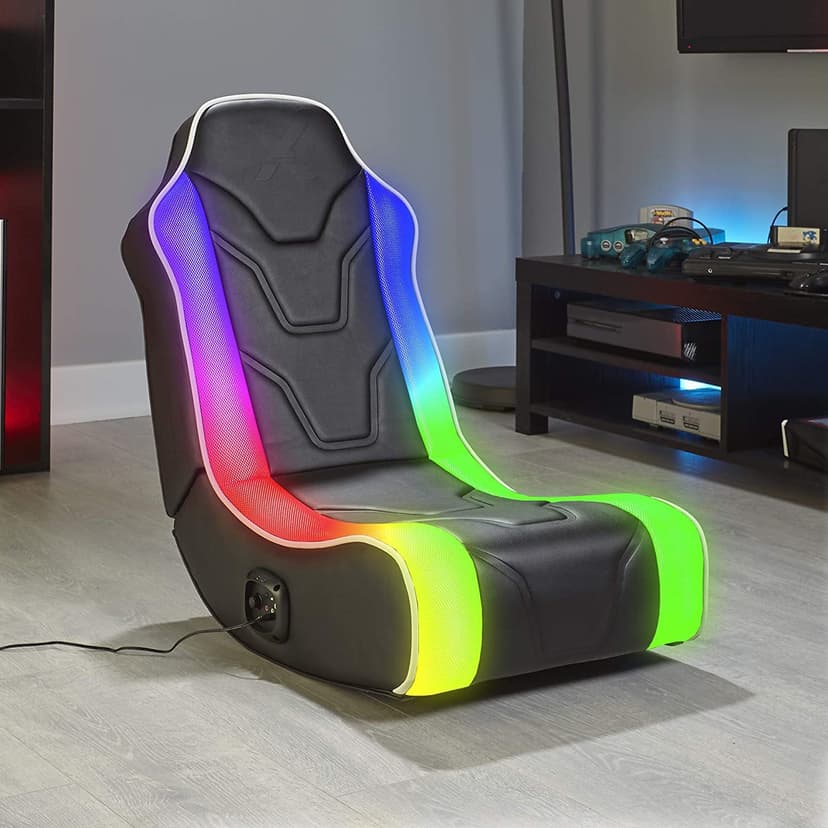 X-Rocker Chimera RGB 2.0 Stereo Audio Gaming Chair with Vibrant LED Light (Electronic Games)