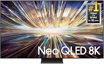 SAMSUNG 85-Inch Class QLED 8K QN800D Series Mini LED, Neo Quantum HDR Smart TV w/Dolby Atmos, Object Tracking Sound+, AI Motion Enhancer, Real Depth Enhancer Pro, Alexa Built-in (QN85QN800D, 2024)