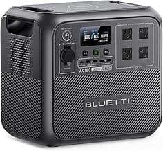 BLUETTI Solar Generator AC180, 1152Wh LiFePO4 Battery Backup w/ 4 1800W (2700W peak) AC Outlets, 0-80% in 45Min, for Camping, Off-grid, Power Outage