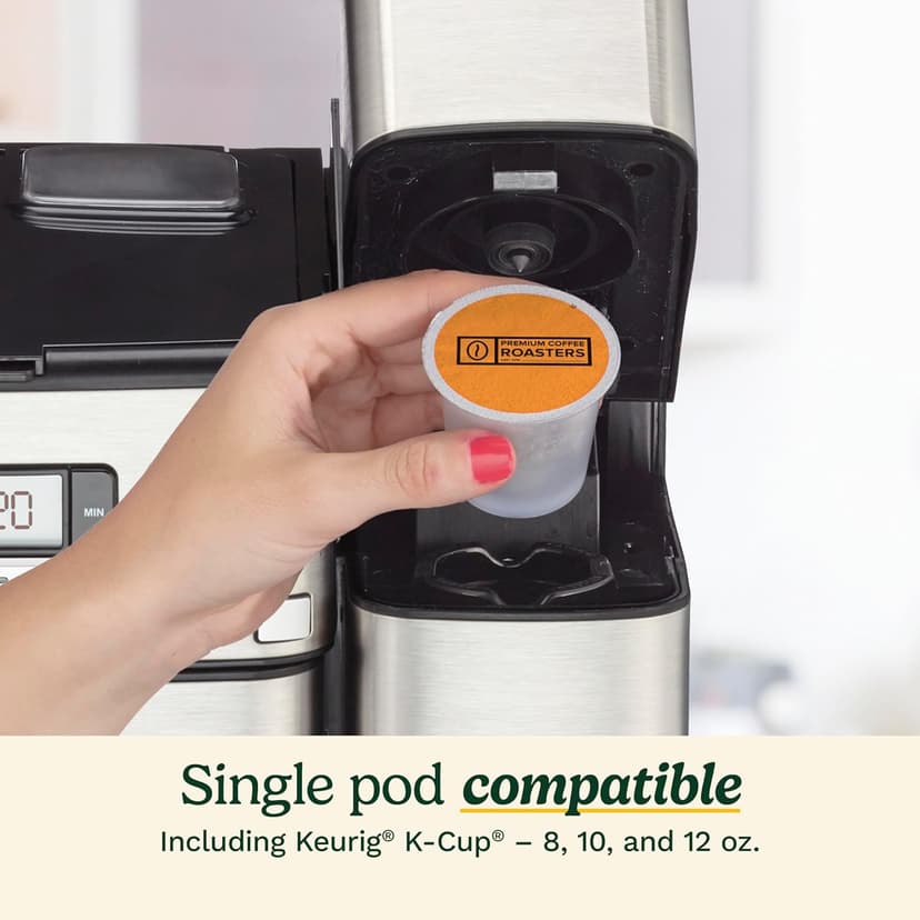 Cuisinart SS-GB1 Coffee Center Grind and Brew Plus, Built-in Coffee Grinder, Coffeemaker and Single-Serve Brewer with 6oz, 8oz and 10oz Serving Size, Black/Silver, 12-Cup Glass