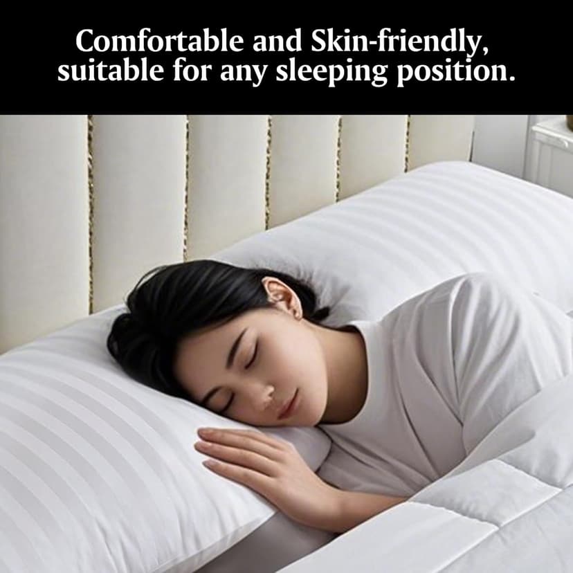 Beautyrest Luxury Goose Feathers Soft Pillows, 500 Thread Count Cotton Cover 20”x36”, King (Pack of 2), Supportive Fluffy Hotel Collection Bed Pillows for Side and Back Sleepers