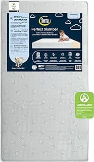 Serta Perfect Slumber Dual Sided Crib and Toddler Mattress - Waterproof - Hypoallergenic - Premium Sustainably Sourced Fiber Core -GREENGUARD Gold Certified (Non-Toxic) -7 Year Warranty - Made in USA