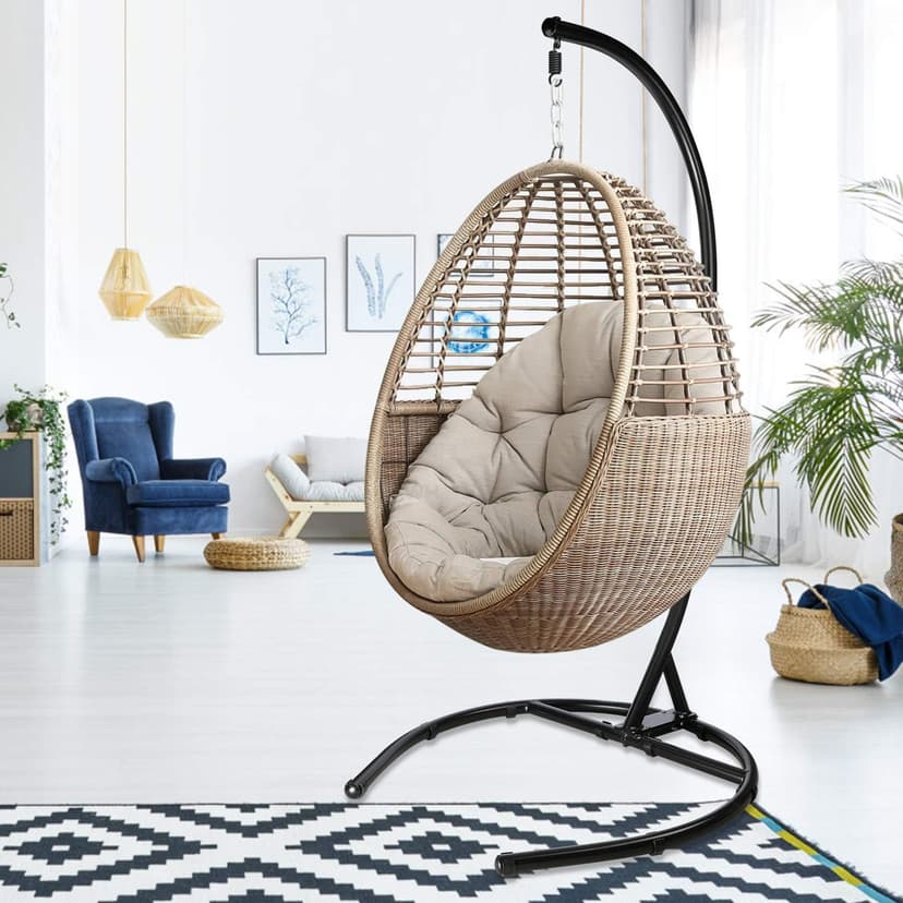 Hanging Chair Stand (Stand Only), Hammock Chair Stand for Indoor Outdoor, Heavy Duty 330 Pound Weight Capacity