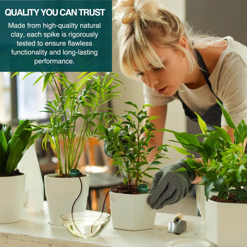 Blumat Classic Plant Watering Stakes - Self-Watering Insert for Indoor and Outdoor Plants - Automatic Slow Release Irrigation System for Potted Plants - Houseplant Care Device (3 Packs)