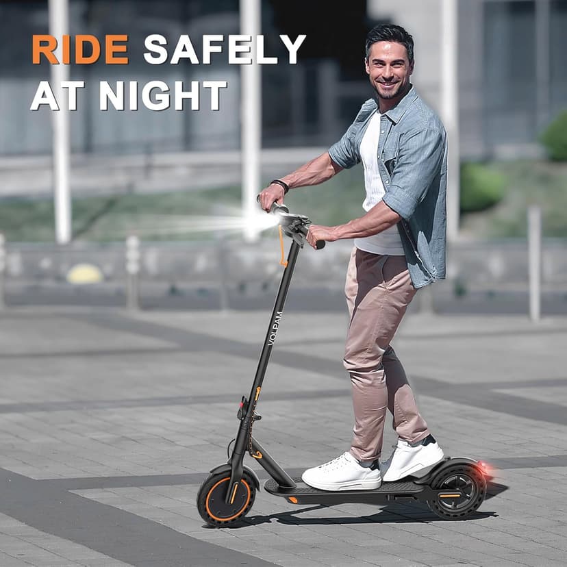 VOLPAM Electric Scooter, 350W/500W, 8.5"/10" Tires, 12/21/28 Miles Range, 16/19/22Mph, Folding E-Scooter with Dual Braking