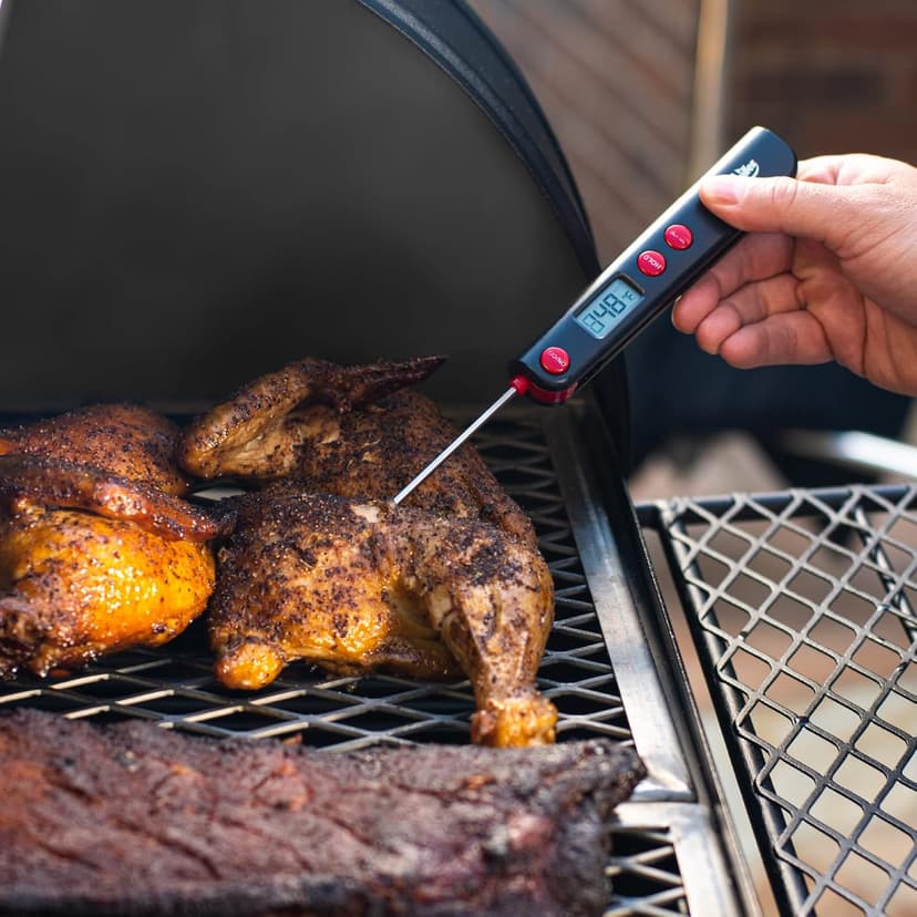 Char-Griller® Competition Pro® Barrel Grill and Offset Smoker, Includes Side Fire Box for Texas-Style Offset Smoking, Metal Cooking Grates, 1,010 Cooking Square Inches in Black, Model 2823 in Black