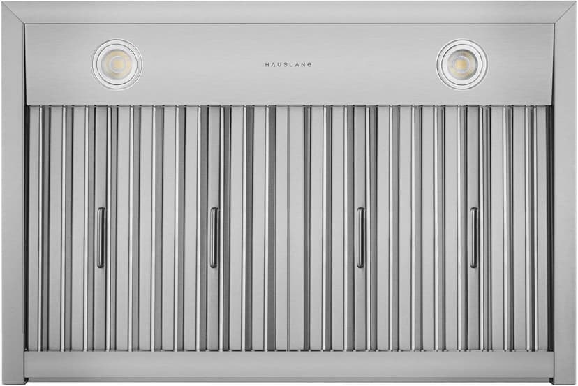 Hauslane 30” Wall Mount Range Hood Low Noise Performance Contemporary Design, Full-Size Handle Professional-Grade Baffle Filters, LED Lamps, Stainless Steel Chef Series WM-540 Ducted or Ductless