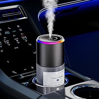 Car Air Freshener, Smart Car Air Freshener,car Diffuser with 150 ML (5oz) Capacity Multi-fragrance,RGB Music Syncing Light, Auto On/Off (Cologne)