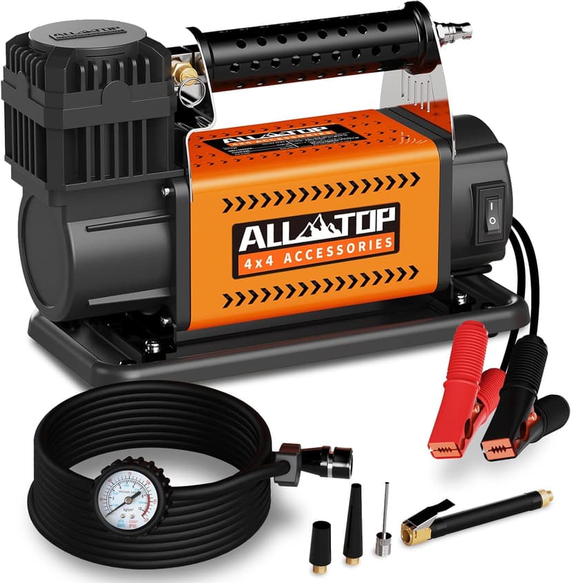 ALL-TOP Air Compressor Kit, 12V Portable Inflator 7.06CFM, Offroad Air Compressor for Truck ,Air Pump for Car Heavy Duty, Max 150PSI for SUV 4x4 Vehicle RV Tire