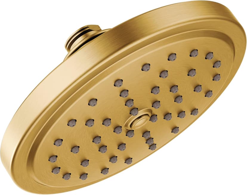 Moen S176BG Collection 7-Inch Single Function Shower Head with Immersion Rainshower Technology, Brushed Gold