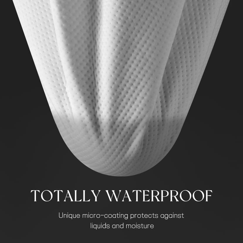 King Mattress Protector Tencel 100% Waterproof Mattress Protector,Silky Soft & Breathable,Cooling Mattress Pad Cover Fitted 18" Deep Pocket Noiseless White,78"x80"