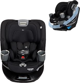 Maxi-Cosi Emme 360 Car Seat: Rotating Car Seat 360, All-in-One Convertible, Car Seat 360 Rotation, Swivel Car Seat in Midnight Black