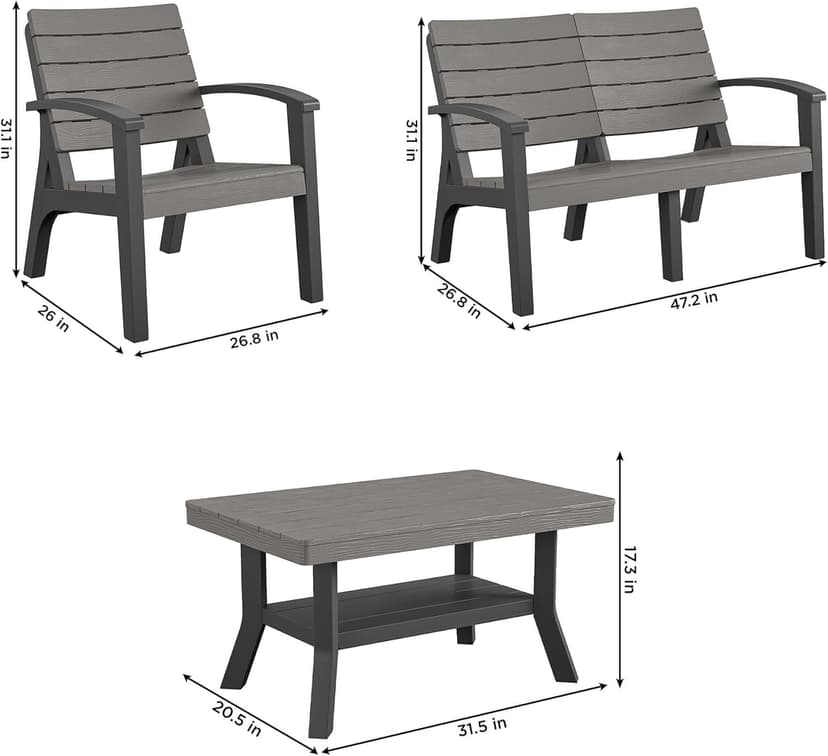 COSCO 4 Piece Resin Conversation Set