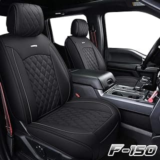 Aierxuan Car Seat Covers Full Set with Waterproof Leather, Automotive Vehicle Cushion Cover for Cars SUV Pick-up Truck Fit for 2009 to 2025 Ford F150 Carhartt and 2017 to 2025 F250 F350 F450