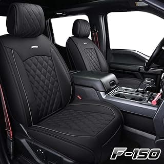 Aierxuan Car Seat Covers Full Set with Waterproof Leather, Automotive Vehicle Cushion Cover for Cars SUV Pick-up Truck Fit for 2009 to 2025 Ford F150 Carhartt and 2017 to 2025 F250 F350 F450