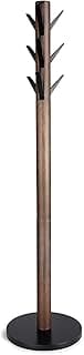 Umbra Flapper Coat Rack, Clothing Hanger, Umbrella Holder, and Hat Organizer, Great for Entryway, Black/Walnut (320361-048)