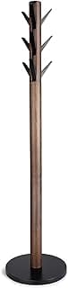 Umbra Flapper Coat Rack, Clothing Hanger, Umbrella Holder, and Hat Organizer, Great for Entryway, Black/Walnut (320361-048)