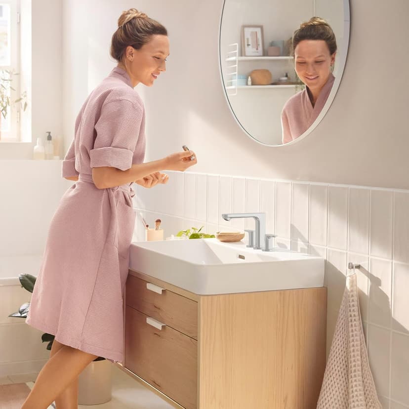 hansgrohe Rebris S Widespread Bathroom Sink Faucet in Chrome, 72530001