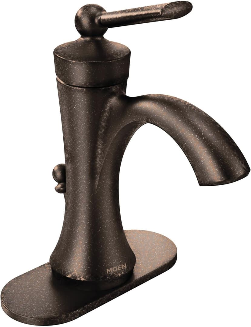Moen 4500ORB Wynford One Handle Single Hole Traditional Bathroom Faucet, Oil-Rubbed Bronze