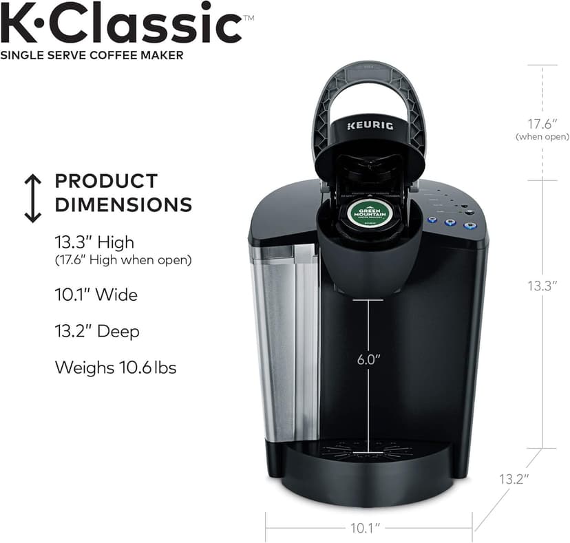 Keurig K-Classic Coffee Maker with AmazonFresh 60 Ct. Coffee Variety Pack, 3 Flavors