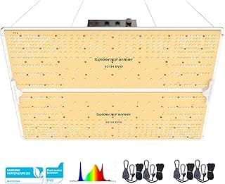 Spider Farmer 2024 New SF4000 LED Grow Light 4x4 with Samsung LM301H EVO High Efficiency & Dimmable Lighting, Full-Spectrum Commercial Plant Lights