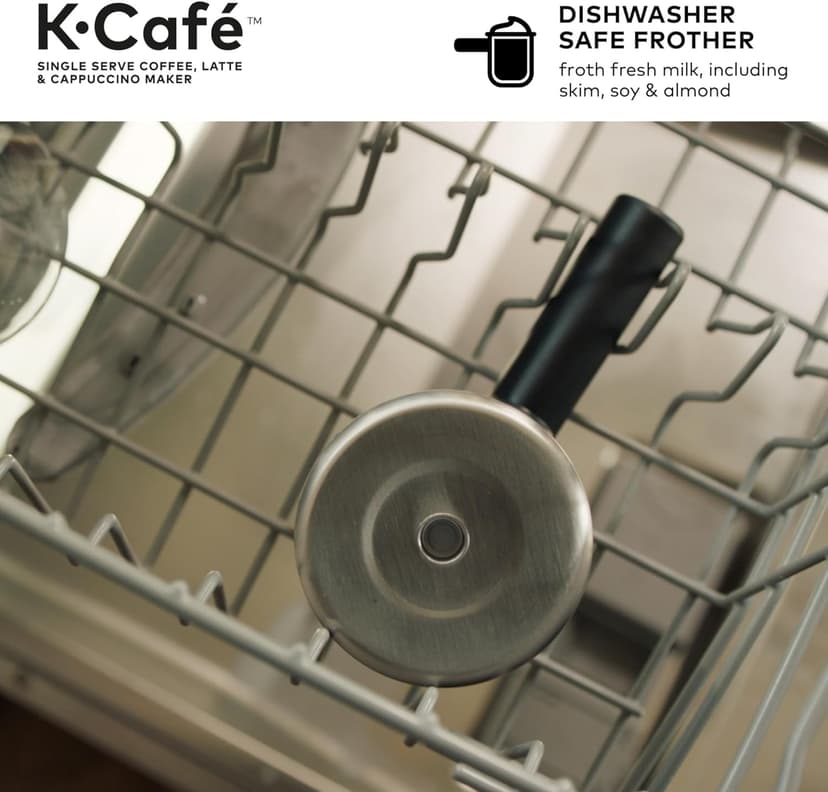 Keurig K-Cafe Single-Serve K-Cup Coffee Maker, Latte Maker and Cappuccino Maker, Comes with Dishwasher Safe Milk Frother, Coffee Shot Capability, Compatible with all Keurig K-Cup Pods, Dark Charcoal