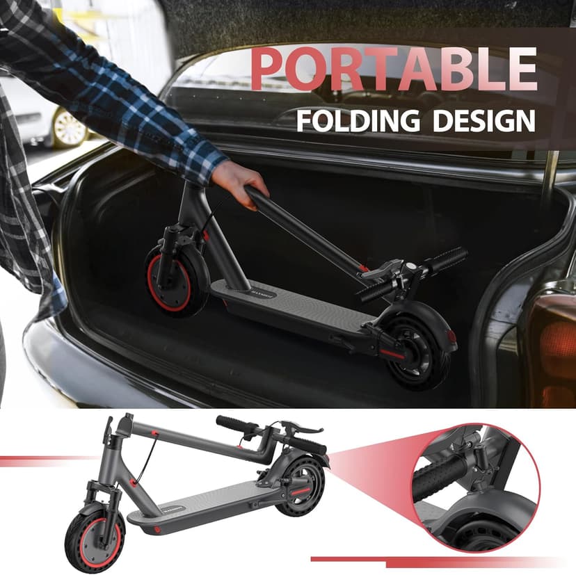 Electric Scooter for Adults, 8.5"/10" Tires, 19/22Mph, 350W/500W Motor, 21-28 Miles Range, Folding E-Scooter with Dual Suspension,APP(V1/SPRO/MAX/PRO)