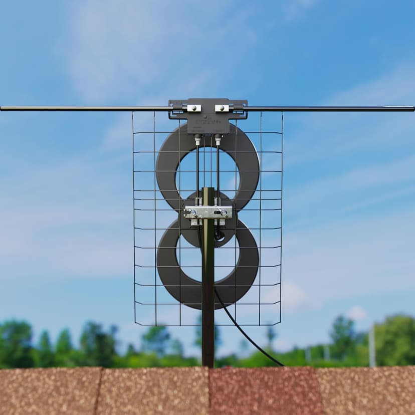 Antennas Direct ClearStream 2V Indoor Outdoor TV Antenna UHF VHF Multi-Directional, 60+ Mile Range, 4K 8K UHD, NEXTGEN TV – w/Reflector, 20-inch Mast