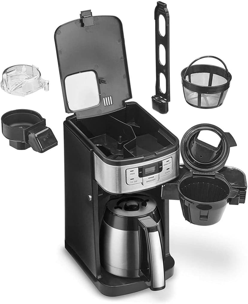 Cuisinart 10 Cup Coffee Maker with Grinder, Automatic Grind & Brew, Black/Silver, DGB-450NAS