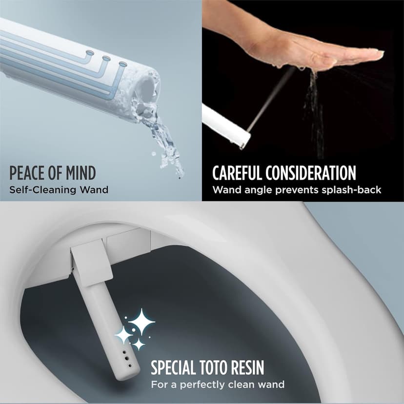 TOTO WASHLET A2 Electronic Bidet Toilet Seat with Heated Seat and SoftClose Lid, Elongated, Cotton White - SW3004#01