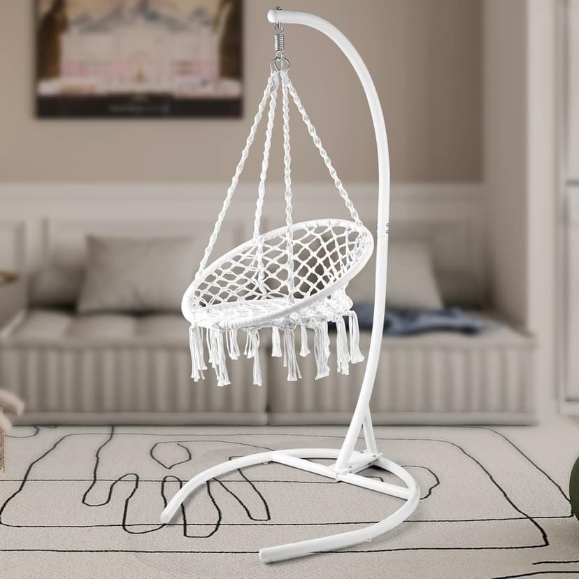 Hammock Chair Stand(Stand Only), Stand for Hanging Egg Chair/Swing Chair, Indoor/Outdoor Hanging Chair Stand Only, Heavy Duty 330Lbs Weight Capacity