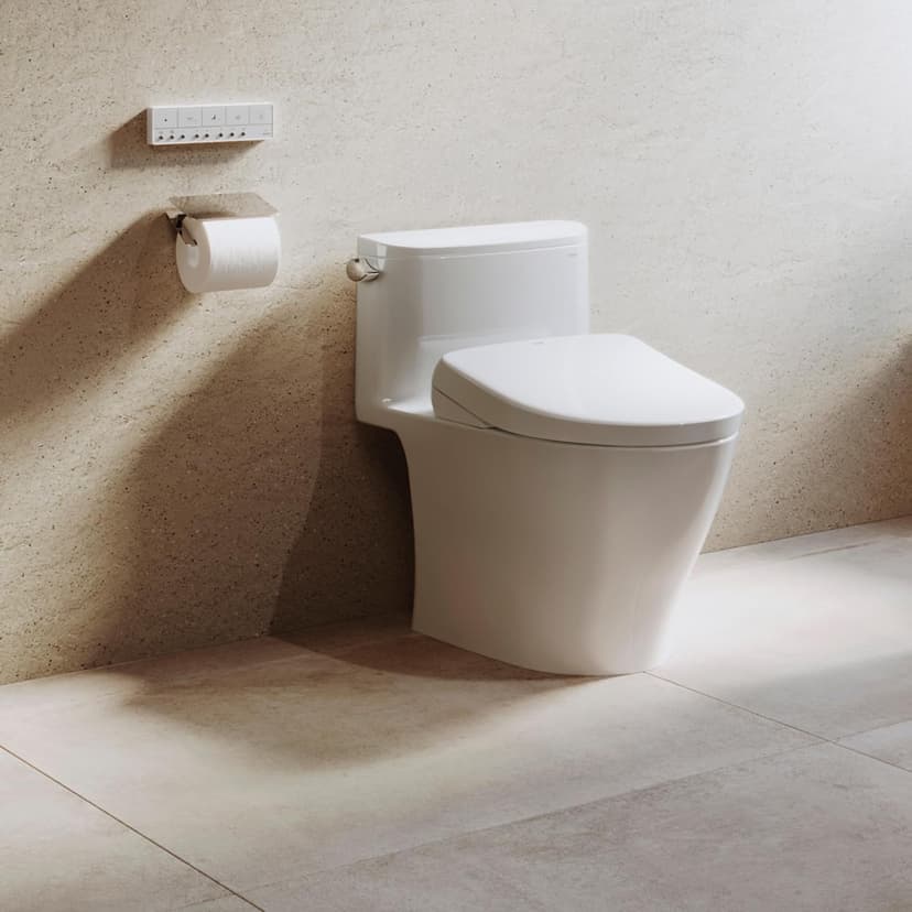 TOTO SW4736AT40#01 WASHLET+ Electronic Bidet Toilet Seat, Elongated, Cotton White