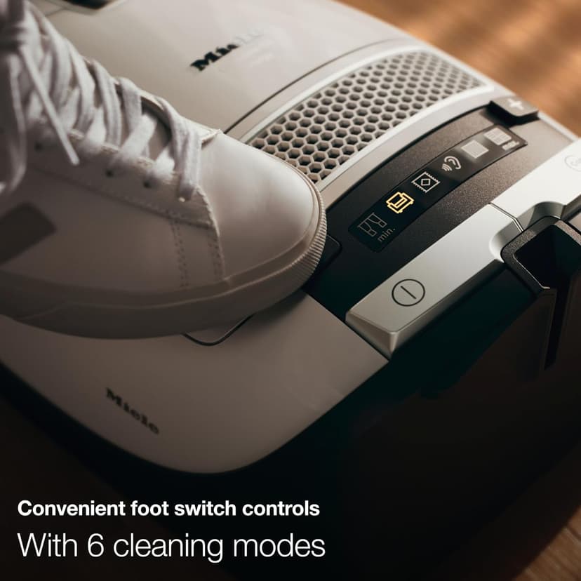 Miele Complete C3 Marin Bagged Canister Vacuum Cleaner with Electrobrush Floorhead, Suitable for Carpets and Hard Floors, in Marine Blue