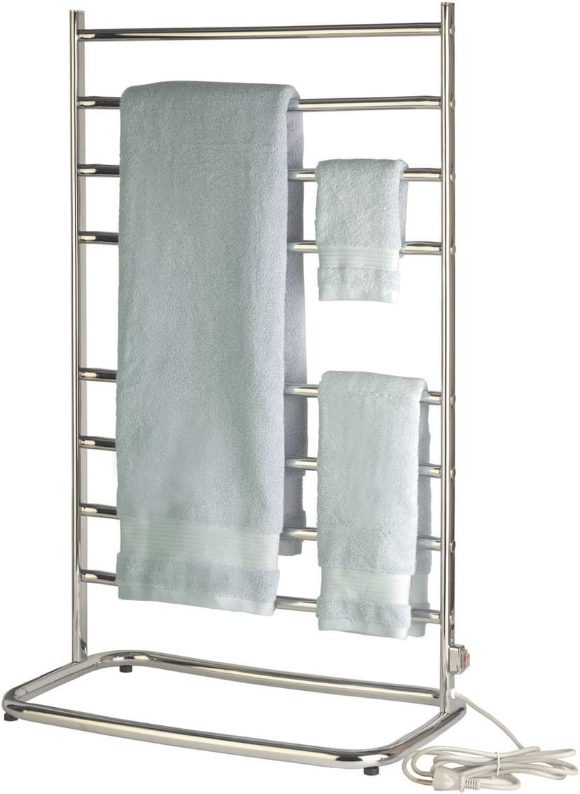 Hyde Park Towel Warmer - Free-Standing Towel Warmer Rack for Drying Towels and Garments - 39-Inch Chrome Finish Frame with 8 Bars - Model WHC