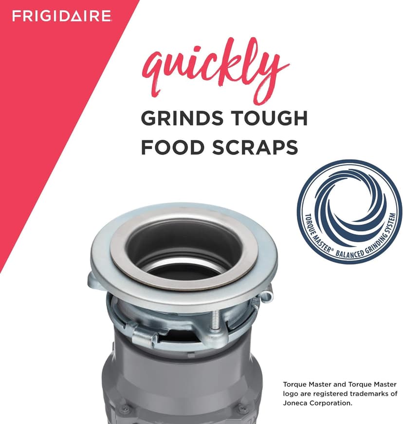 Frigidaire 1/2 HP Direct Wire Garbage Disposal for Kitchen Sinks | FF05DISPD1, Gray