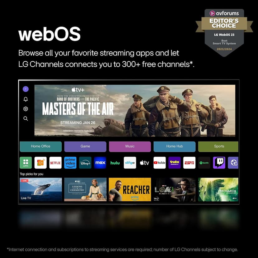 LG 65-Inch Class OLED B4 Series Smart TV 4K Processor Flat Screen with Magic Remote AI-Powered with Alexa Built-in (OLED65B4PUA, 2024)