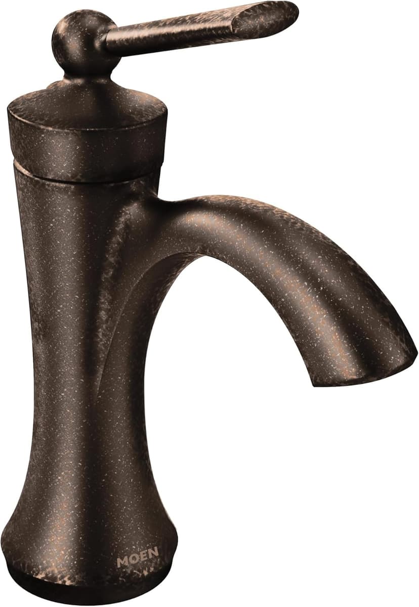 Moen 4500ORB Wynford One Handle Single Hole Traditional Bathroom Faucet, Oil-Rubbed Bronze