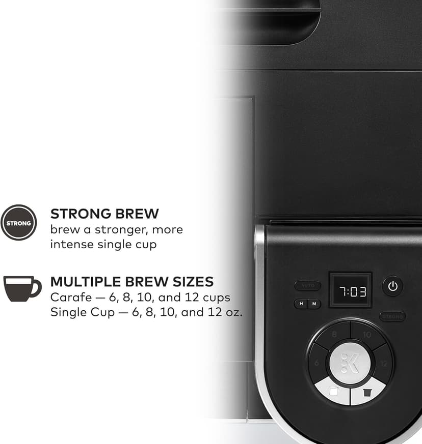 Keurig K-Duo Special Edition Single Serve K-Cup Pod & Carafe Coffee Maker, Multiple Brew Sizes, Sleek Silver Colored Finish, 60oz Removable Reservoir, Silver