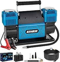 Kohree 12V Dual Cylinder Air Compressor, 12.35 ft³/Min Fast Tire Inflator, Portable Heavy Duty Tire Pump with Max 150 PSI for Offroad Truck, RV, 4x4 Vehicles