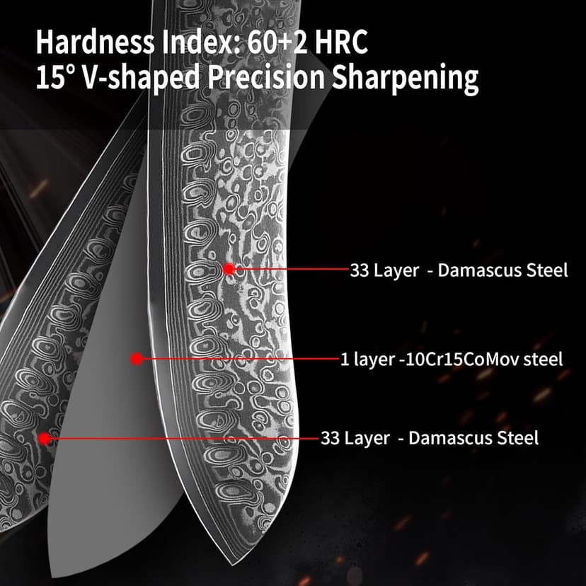 Damascus Steel Santoku Knife 7 Inch, Japanese Professional 10Cr15MOV Blade with Hand Forged Hammer Pattern, Ultra Sharp Kitchen Knife with Abalone Shell Ergonomic Handle