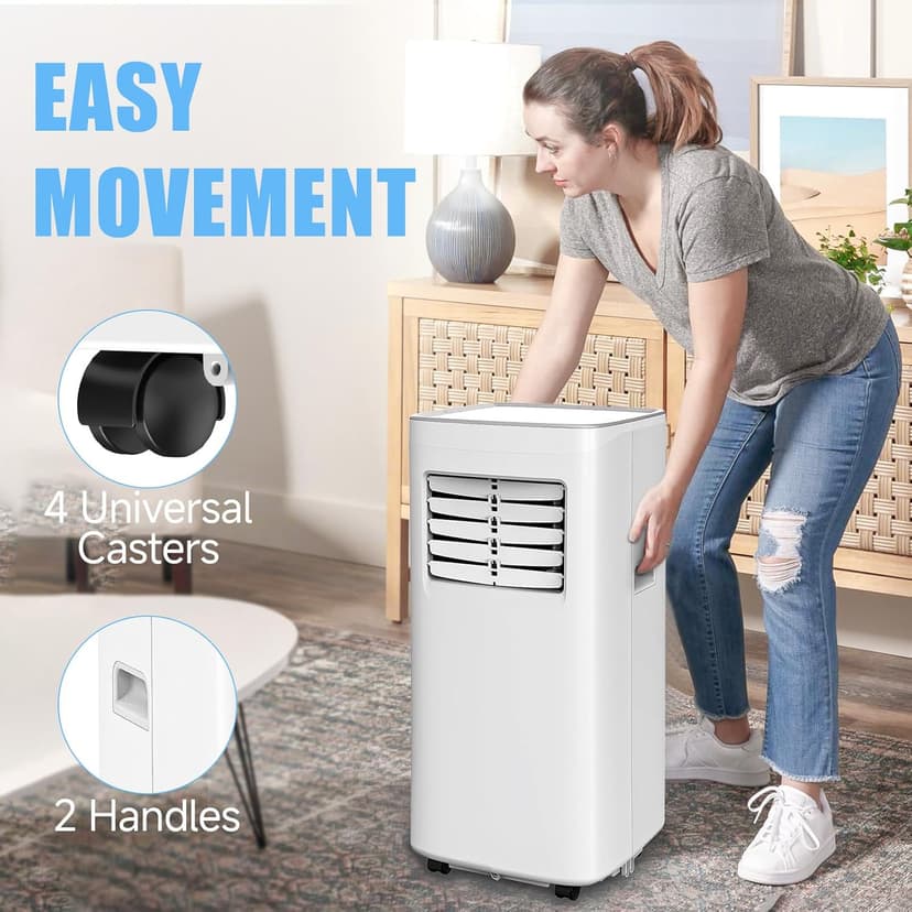 8500 BTU Portable Air Conditioners, 3-In-1 Cooling AC Unit with Fan & Dehumidifier, Air Conditioner Remote Control & Sleep Mode, Cools up to 450 sq.ft, Installation Kit for Rooms/Studios/Offices